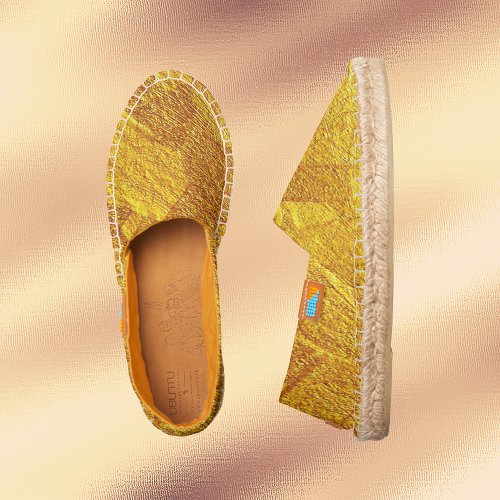 Color of Gold Abstract Pattern Image ZEA Espadrilles