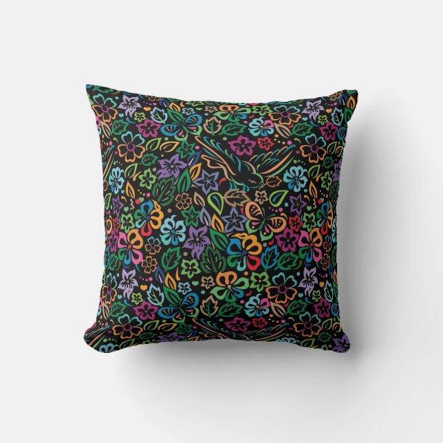 Color of Life Throw Pillow (Front)
