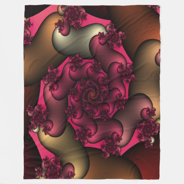 Color Of Love Fractals Fleece Blanket (Front)
