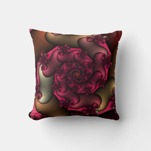 Color Of Love Fractals Throw Pillow (Front)