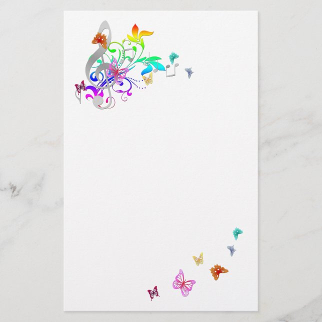 Color of Music Stationery (Front)