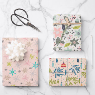 Color of Pink Christmas Bundle: Feminine Touch Wrapping Paper Sheets