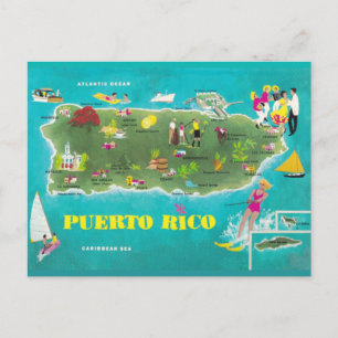Color of the Sea Puerto Rico Postcard