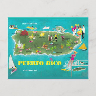 Color of the Sea Puerto Rico Postcard