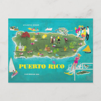 Color of the Sea Puerto Rico Postcard