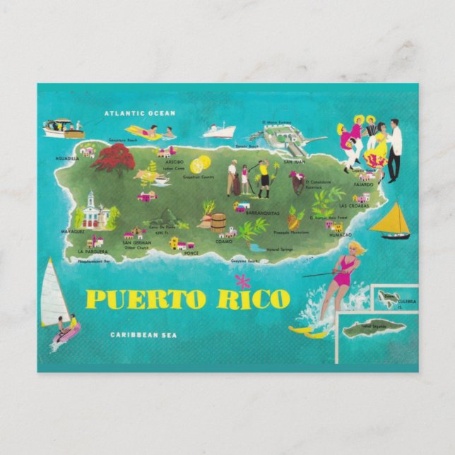Color of the Sea Puerto Rico Postcard (Front)