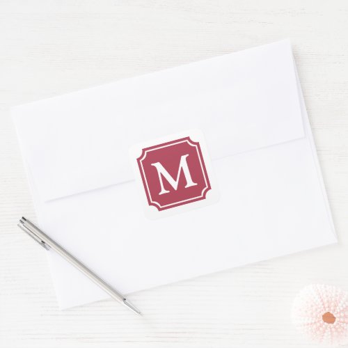 Color of the Year 2023  Magenta Monogram Square S Square Sticker