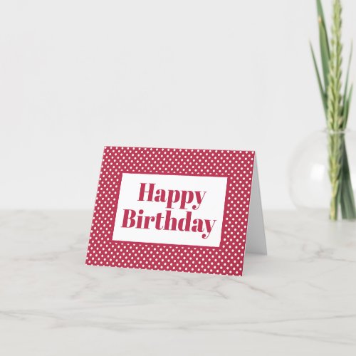 Color of the year 2023  Viva Magenta Birthday Thank You Card