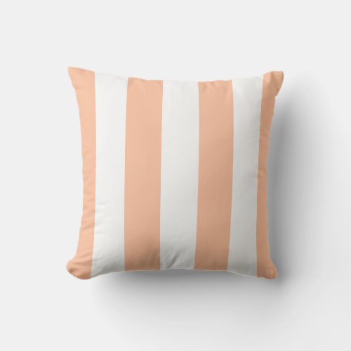 Color of the Year 2024  Peach Stripe Outdoor Pillow