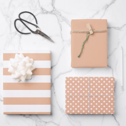 Color of the year 2024  Peach Wrapping Paper Sheets