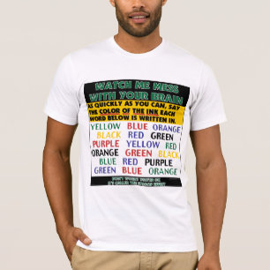 Color of Words Illusion The Stroop Effect T-Shirt