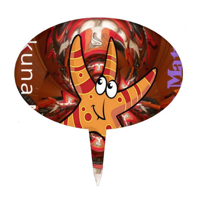 Color on the run cake topper (Front)