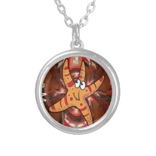 Color on the run silver plated necklace