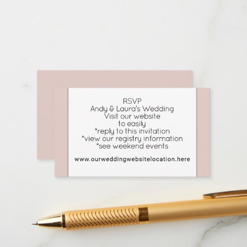 Color Online Website RSVP Enclosure Cards Bulk