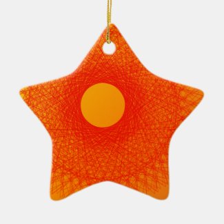color orange happines abstract art ceramic ornament