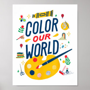 Color Our World Summer Reading 2025 Art Painting B Poster