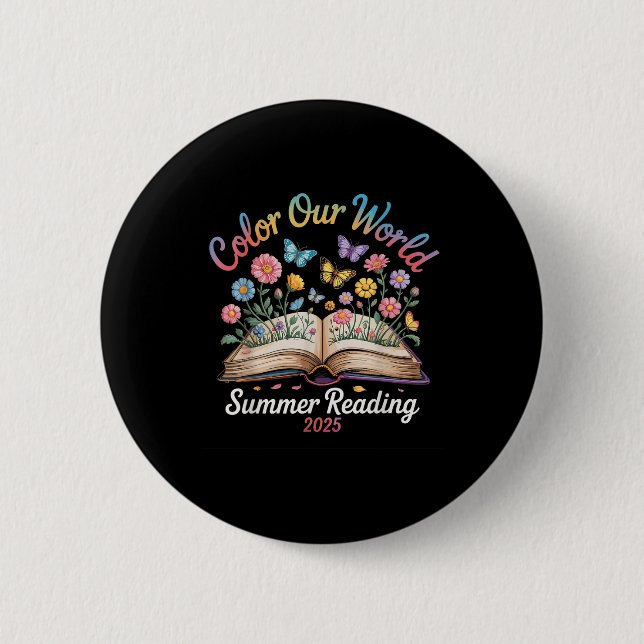 Color Our World Summer Reading 2025  Button (Front)