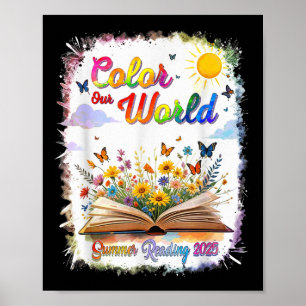 Color Our World Summer Reading Book Wildflowers Bu Poster