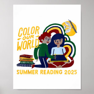 Color Our World Summer Reading Program 2025 Book L Poster