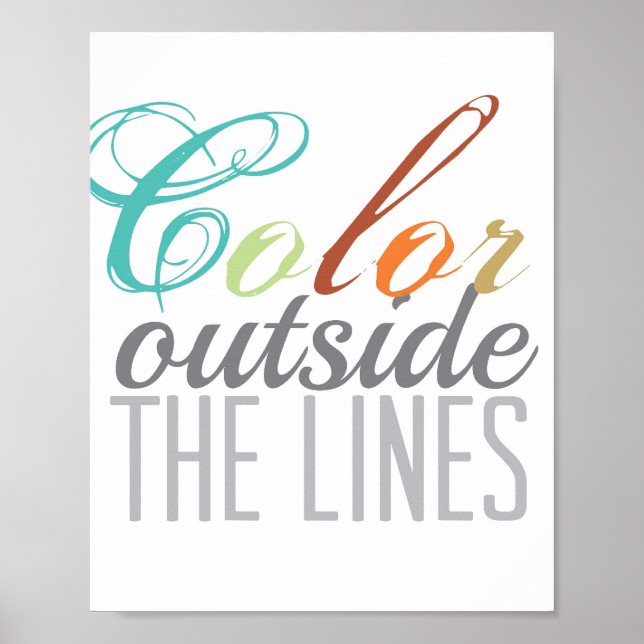 Color Outside The Lines 8x10 Poster (Front)