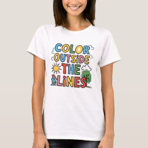 Color Outside the Lines Autism Shirt - Autism