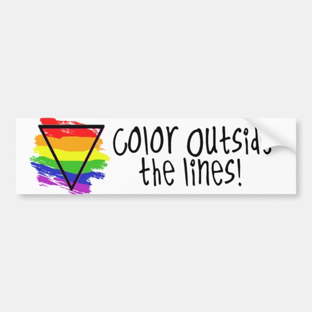 Color Outside The Lines Bumper Sticker (Front)