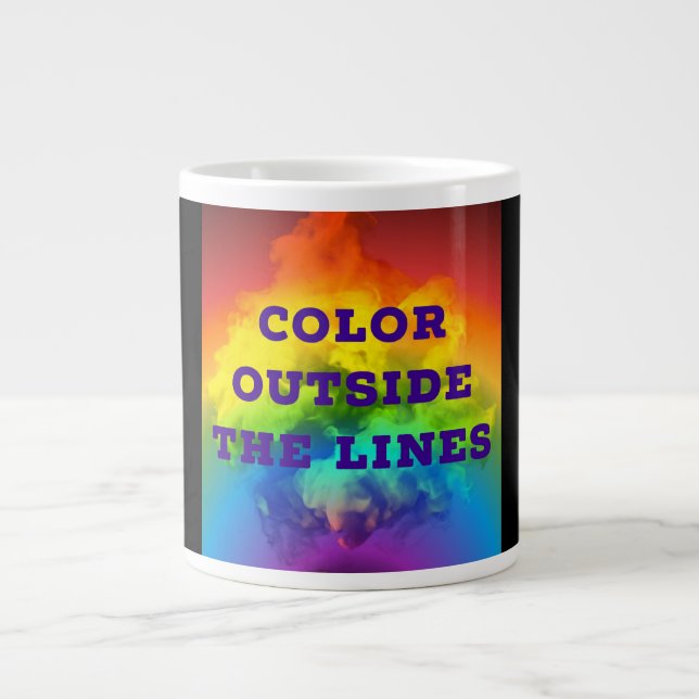Color Outside the Lines Giant Coffee Mug (Front)