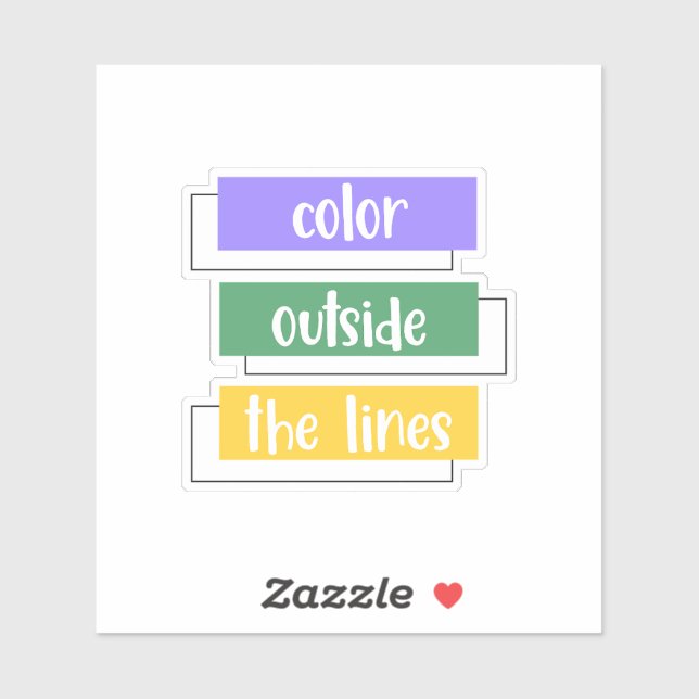 Color Outside the Lines Sticker (Sheet)