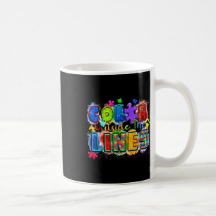 Color Outside The Lines World Autism Awareness Day Coffee Mug