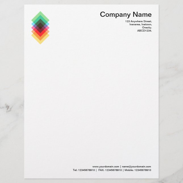 Color Overlay Motif. Letterhead (Front)