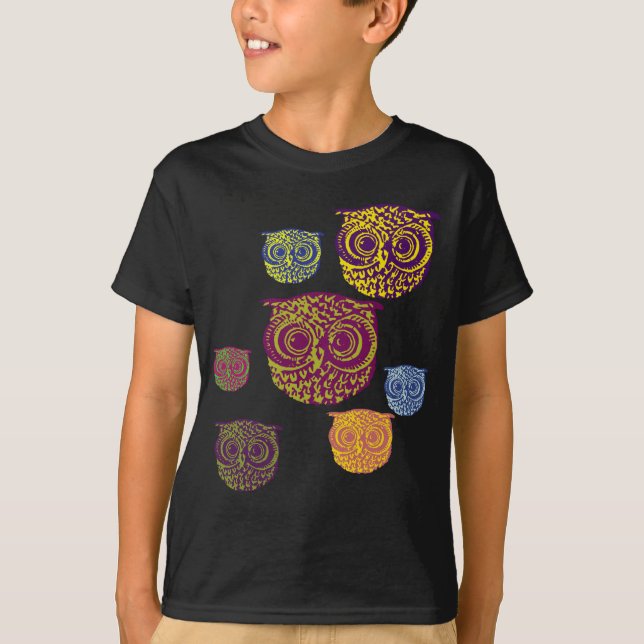 Color Owls T-Shirt (Front)