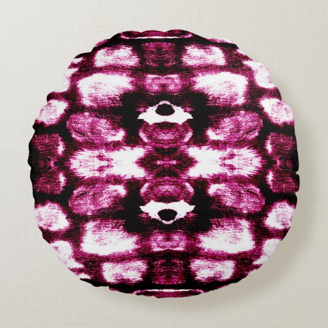 Color Paint Background. Aquarelle Art. Liquid Inks Round Pillow (Front)