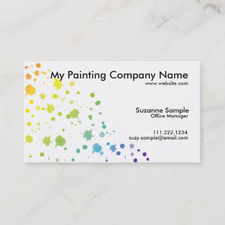 Color Paint Drips Card