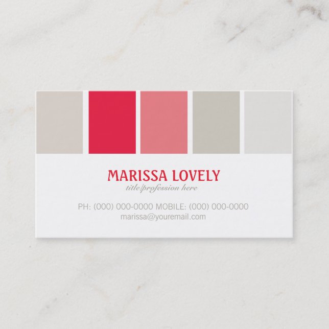 Color Palette Business/Calling Cards (Front)