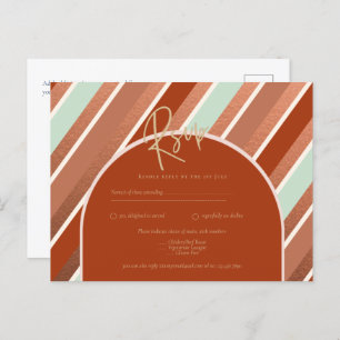 Color Palette Cinnamon Sage Terracotta Wedding Postcard