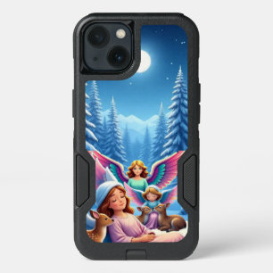 Color Palette: Deep night blues, crisp snow whites iPhone 13 Case