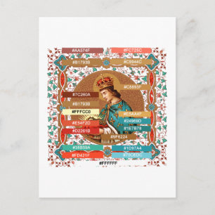 Color Palette for St. Louis IX the King (BK 065) P Postcard