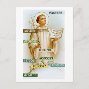 Color Palette for St. Viator the Catechist (BF 02) Postcard