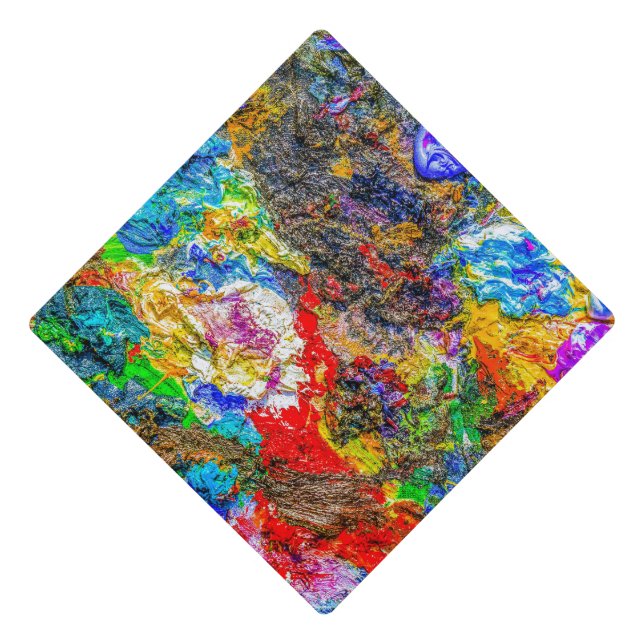 Color palette graduation cap topper (Front)
