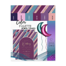 Color Palette Jewel Tones Magenta Teal Rose Gold