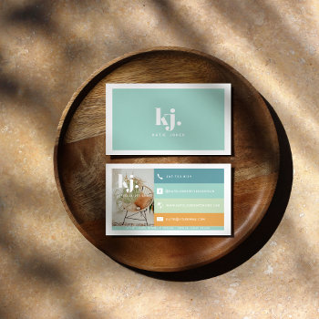 Color Palette | Monogram Business Card by IYHTVDesigns at Zazzle