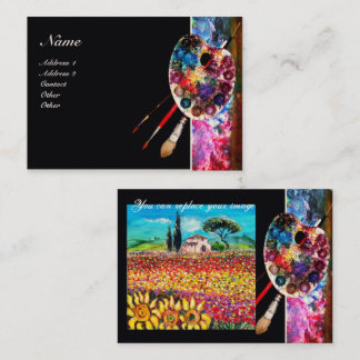 COLOR PALETTE, PAINTER,ARTIST PHOTO TEMPLATE BUSINESS CARD
