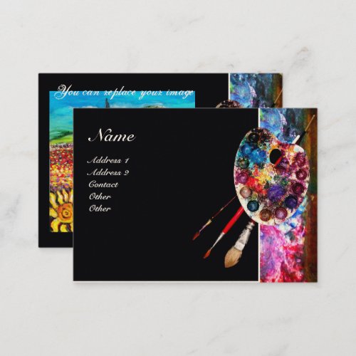 COLOR PALETTE PAINTERARTIST PHOTO TEMPLATE BUSINESS CARD