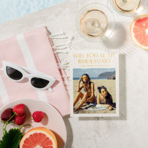 Color Palette Photo Be My Bridesmaid Proposal Card