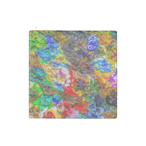 Color palette stone magnet
