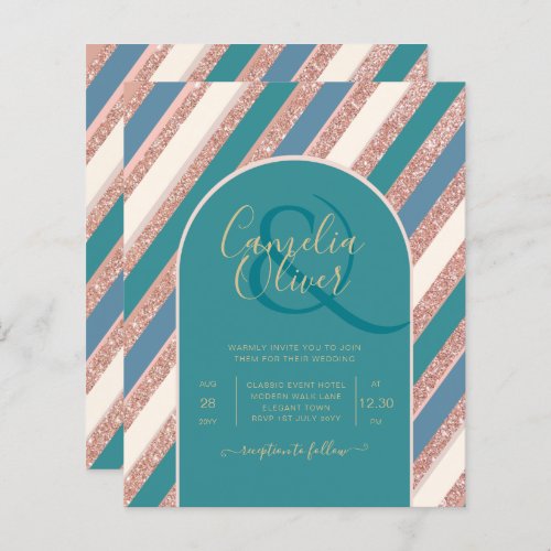 Color Palette Teal Champagne Rose Gold Weddong