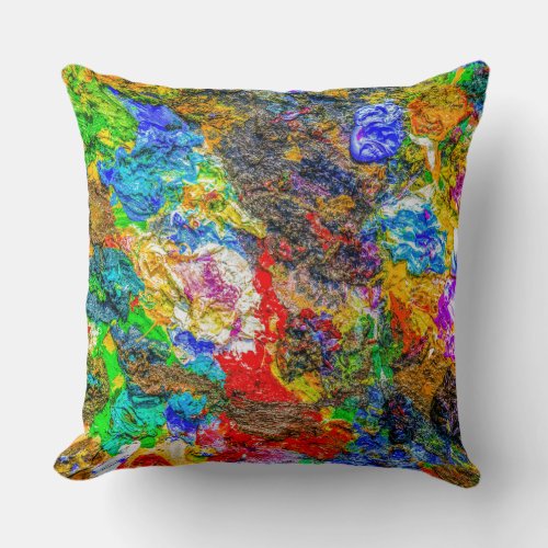 Color palette throw pillow