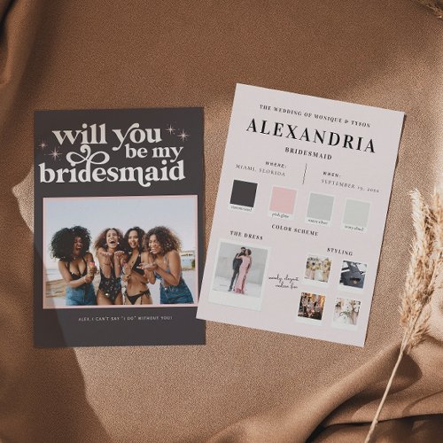 Color Palette Will you be my Bridesmaid Proposal   Announcement