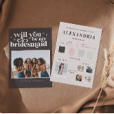 Color Palette Will you be my Bridesmaid Proposal Note Card