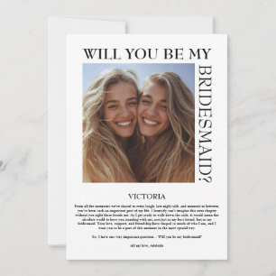 Color Pallet Will You Be My Bridesmaid Proposal Invitation
